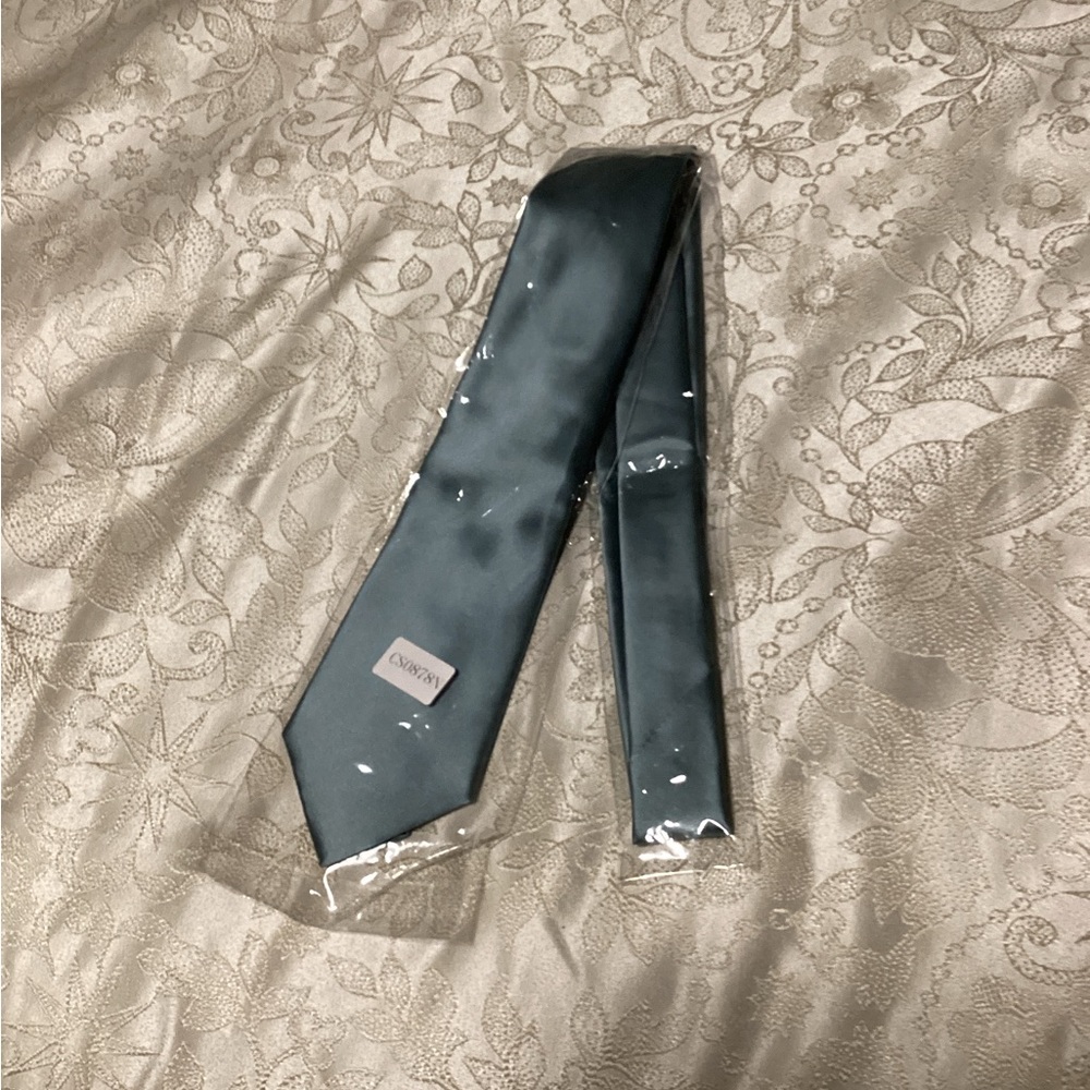 Calvin Klein Silver Satin Tie